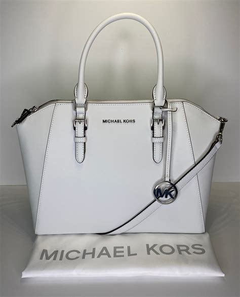 michael kors optic white lg tz satchel|Michael Kors bags for women.